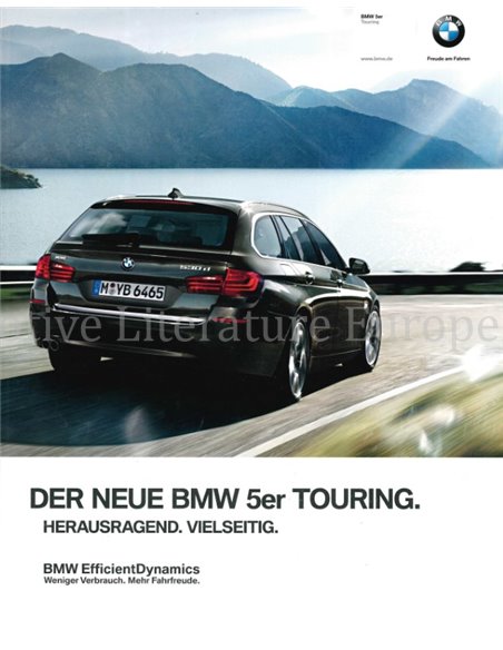 2013 BMW 5 SERIE TOURING BROCHURE DUITS