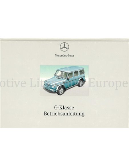 2001 MERCEDES BENZ G KLASSE BETRIEBSANLEITUNG DEUTSCH