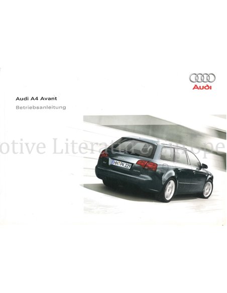 2005 AUDI A4 AVANT INSTRUCTIEBOEKJE DUITS