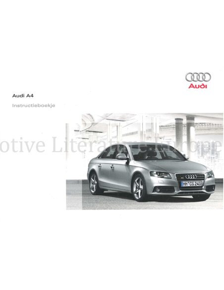 2008 AUDI A4 BETRIEBSANLEITUNG NIEDERLÄNDISCH