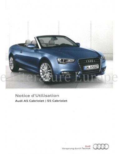 2014 AUDI A5 S5 CABRIOLET OWNERS MANUAL FRENCH