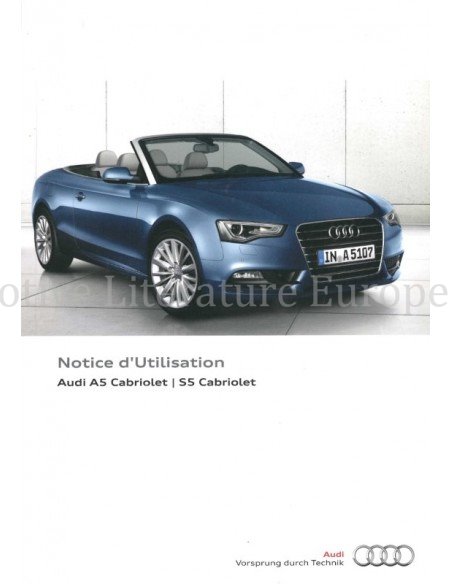 2014 AUDI A5 S5 CABRIOLET INSTRUCTIEBOEKJE FRANS