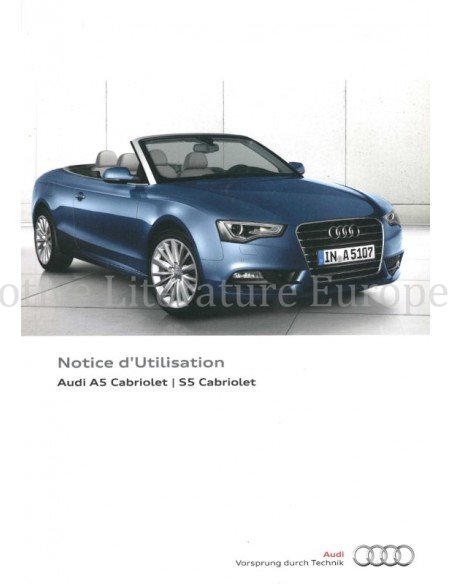 2014 AUDI A5 S5 CABRIOLET OWNERS MANUAL FRENCH