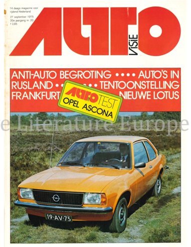 1975 AUTOVISIE MAGAZIN 20 NIEDERLÄNDISCH