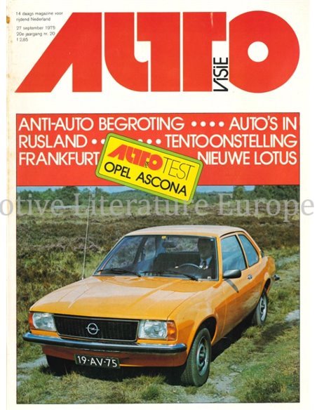 1975 AUTOVISIE MAGAZIN 20 NIEDERLÄNDISCH