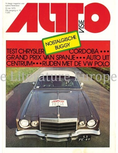 1975 AUTOVISIE MAGAZIN 10 NIEDERLÄNDISCH