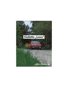 1982 ALFA ROMEO GIULIETTA LUSSO BROCHURE DUITS