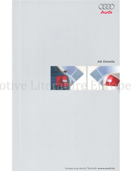 2001 AUDI A6 BROCHURE DUITS