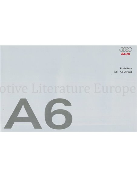 2005 AUDI A6 BROCHURE GERMAN