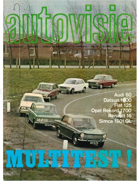 1968 AUTOVISIE MAGAZIN 18 NIEDERLÄNDISCH
