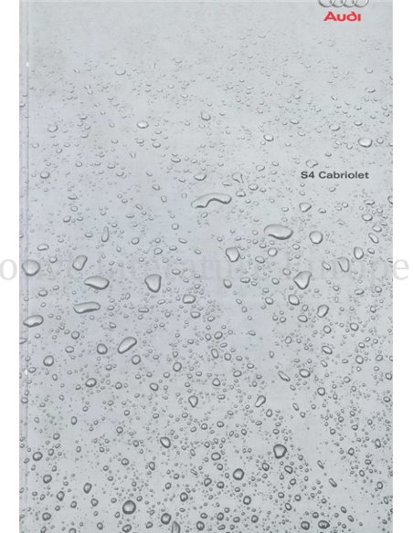 2003 AUDI S4 CONVERTIBLE BROCHURE GERMAN