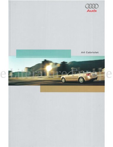 2004 AUDI A4 CABRIOLET BROCHURE DUITS