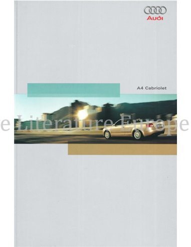 2004 AUDI A4 CABRIOLET BROCHURE DUITS