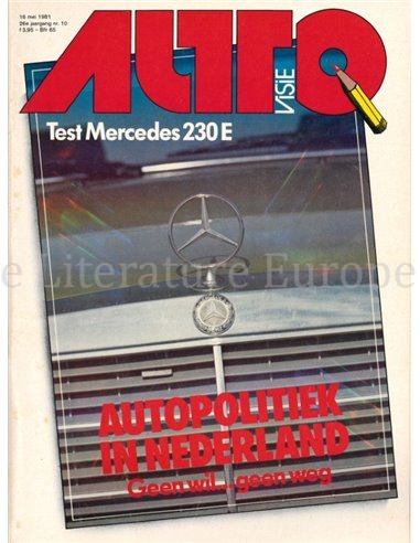 1981 AUTOVISIE MAGAZIN 10 NIEDERLÄNDISCH