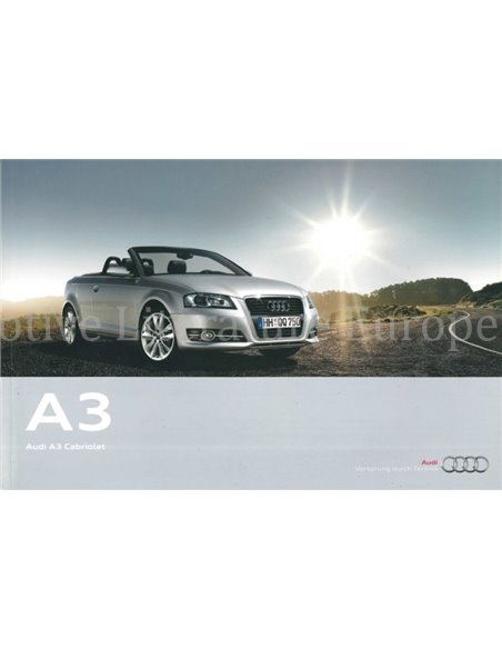2010 AUDI A3 CABRIOLET BROCHURE GERMAN