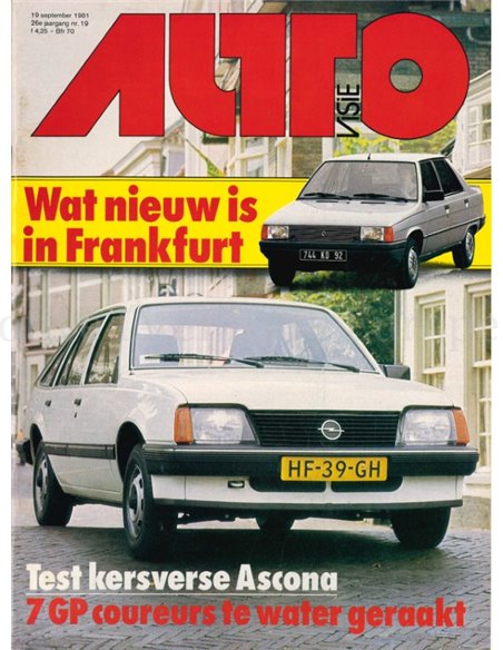 1981 AUTOVISIE MAGAZINE 19 DUTCH