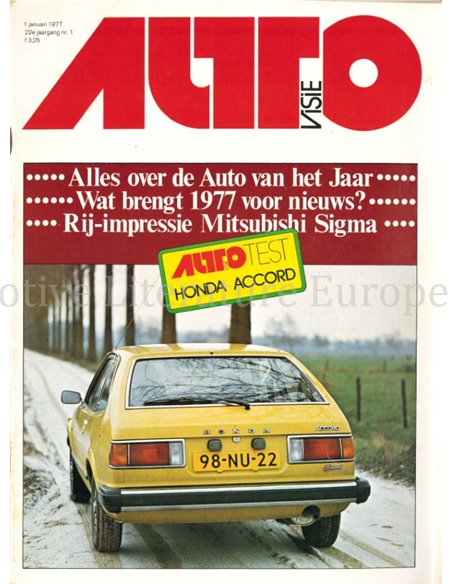 1977 AUTOVISIE MAGAZINE 01 NEDERLANDS