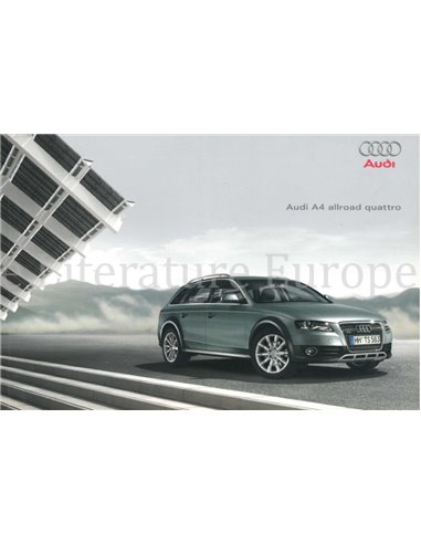 2009 AUDI A4 ALLROAD QUATTRO PROSPEKT DEUTSCH