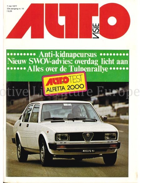 1977 AUTOVISIE MAGAZINE 10 NEDERLANDS