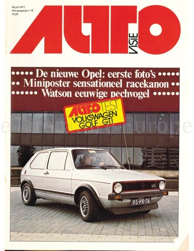 1977 AUTOVISIE MAGAZINE 14 NEDERLANDS