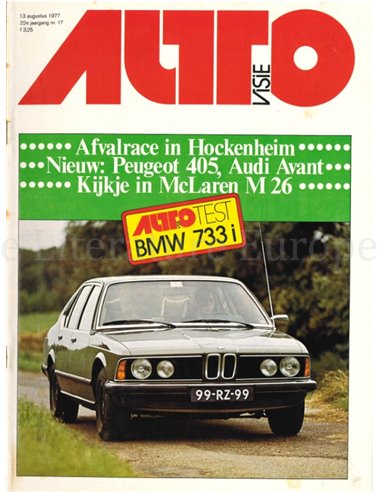 1977 AUTOVISIE MAGAZIN 17 NIEDERLÄNDISCH