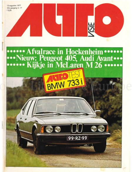 1977 AUTOVISIE MAGAZIN 17 NIEDERLÄNDISCH