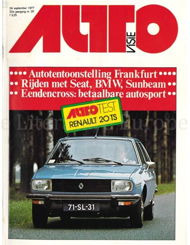 1977 AUTOVISIE MAGAZIN 20 NIEDERLÄNDISCH
