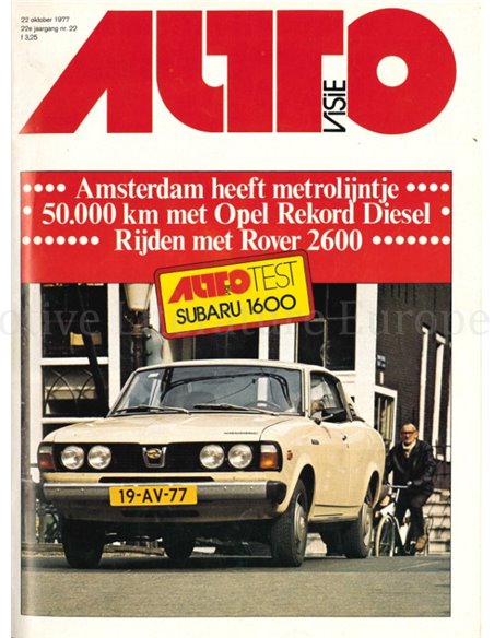 1977 AUTOVISIE MAGAZIN 22 NIEDERLÄNDISCH
