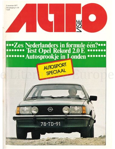 1977 AUTOVISIE MAGAZIN 23 NIEDERLÄNDISCH