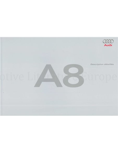 2005 AUDI A8 BROCHURE FRENCH                                                                                              