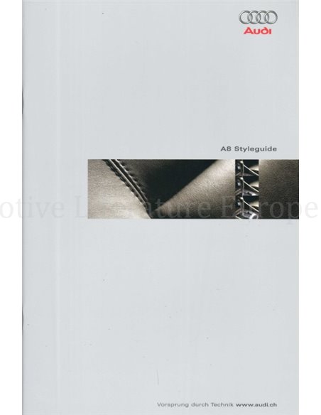 2001 AUDI A8 BROCHURE DUITS