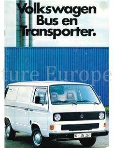 1985 VOLKSWAGEN BUS EN TRANSPORTER PROSPEKT NIEDERLÄNDISCH