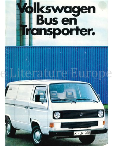 1985 VOLKSWAGEN BUS EN TRANSPORTER BROCHURE NEDERLANDS