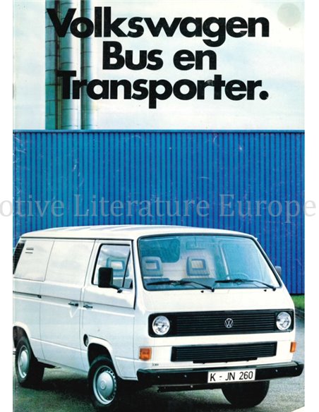 1985 VOLKSWAGEN BUS EN TRANSPORTER PROSPEKT NIEDERLÄNDISCH