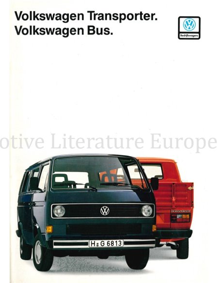 1988 VOLKSWAGEN BUS EN TRANSPORTER PROSPEKT NIEDERLÄNDISCH