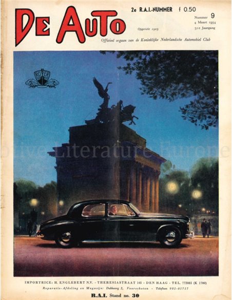 1954 DE AUTO MAGAZIN 09 NIEDERLÄNDISCH