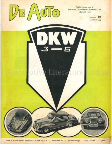 1954 DE AUTO MAGAZIN 12 NIEDERLÄNDISCH