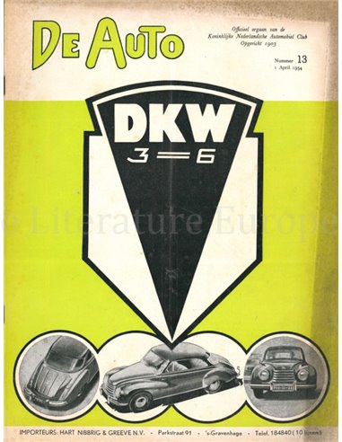 1954 DE AUTO MAGAZIN 13 NIEDERLÄNDISCH