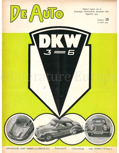 1954 DE AUTO MAGAZINE 15 NEDERLANDS