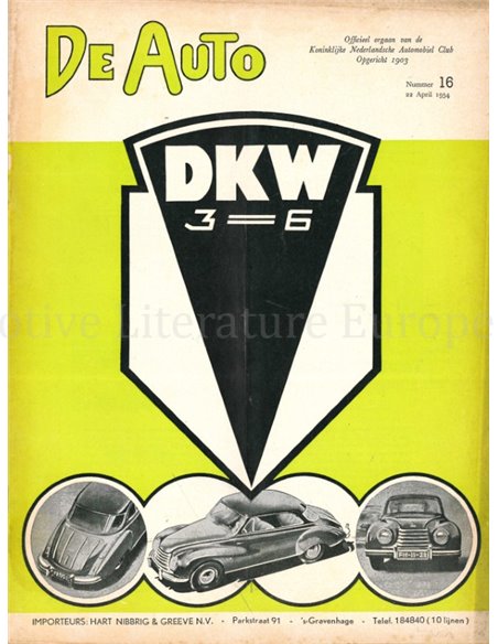 1954 DE AUTO MAGAZINE 16 DUTCH
