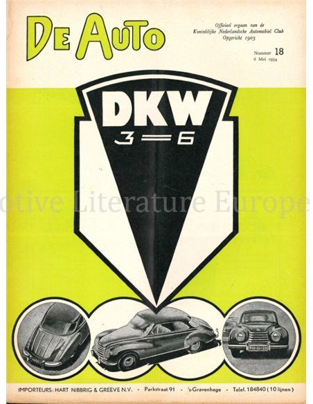 1954 DE AUTO MAGAZIN 18 NIEDERLÄNDISCH