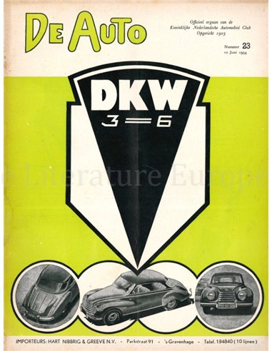 1954 DE AUTO MAGAZIN 23 NIEDERLÄNDISCH