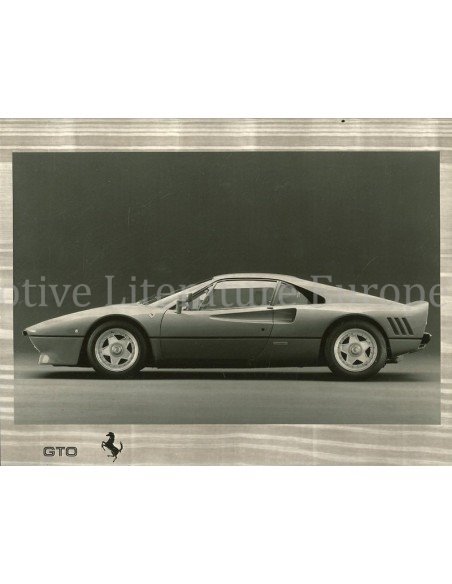 1984 FERRARI 288 GTO PERSMAP ITALIAANS 305/84 & ZINCROX BROCHURE 306/84