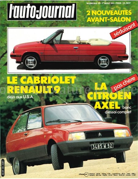 1982 L'AUTO-JOURNAL MAGAZIN 21 FRANZÖSISCH