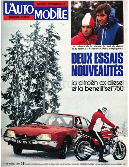 1976 L'AUTOMOBILE MAGAZIN 355 FRANZÖSISCH
