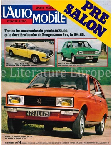 1975 L'AUTOMOBILE MAGAZINE 351 FRANS