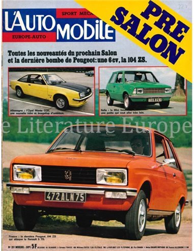 1975 L'AUTOMOBILE MAGAZINE 351 FRENCH