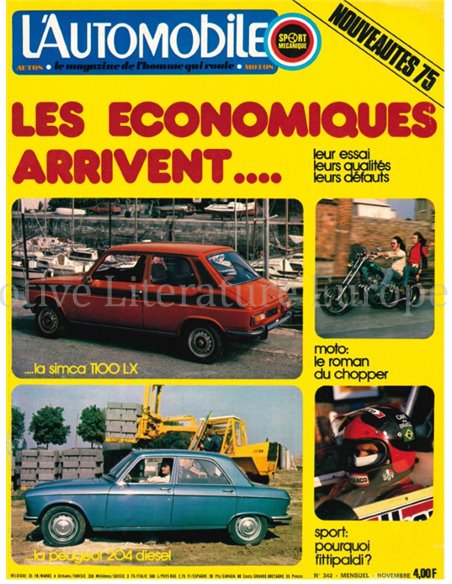 1974 L'AUTOMOBILE MAGAZINE 342 FRANS