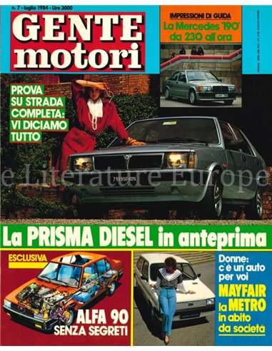 1984 GENTE MOTORI MAGAZINE 149 ITALIAN