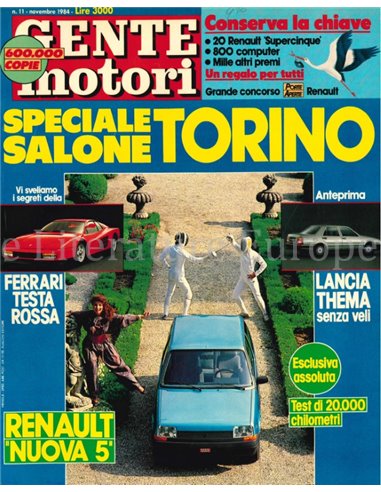 1984 GENTE MOTORI MAGAZINE 153 ITALIAN